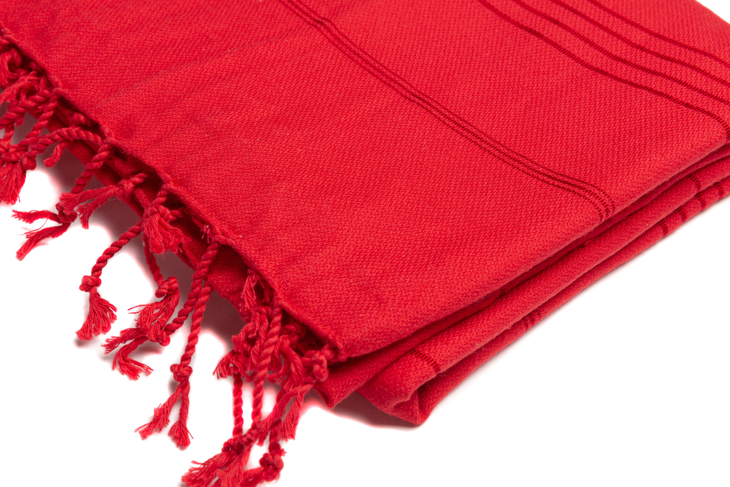 HAMAMTUCH UNI 100x180 Rot - Rot, Textil (180/100cm) - Villa Möbel
