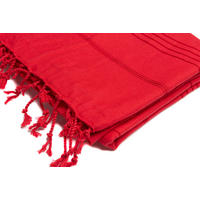 HAMAMTUCH UNI 100x180 Rot - Rot, Textil (180/100cm) - Villa Möbel