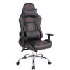 CHEFSESSEL Lederlook Schwarz/Braun - Schwarz/Braun, Textil/Metall (67/128/51cm) - CLP