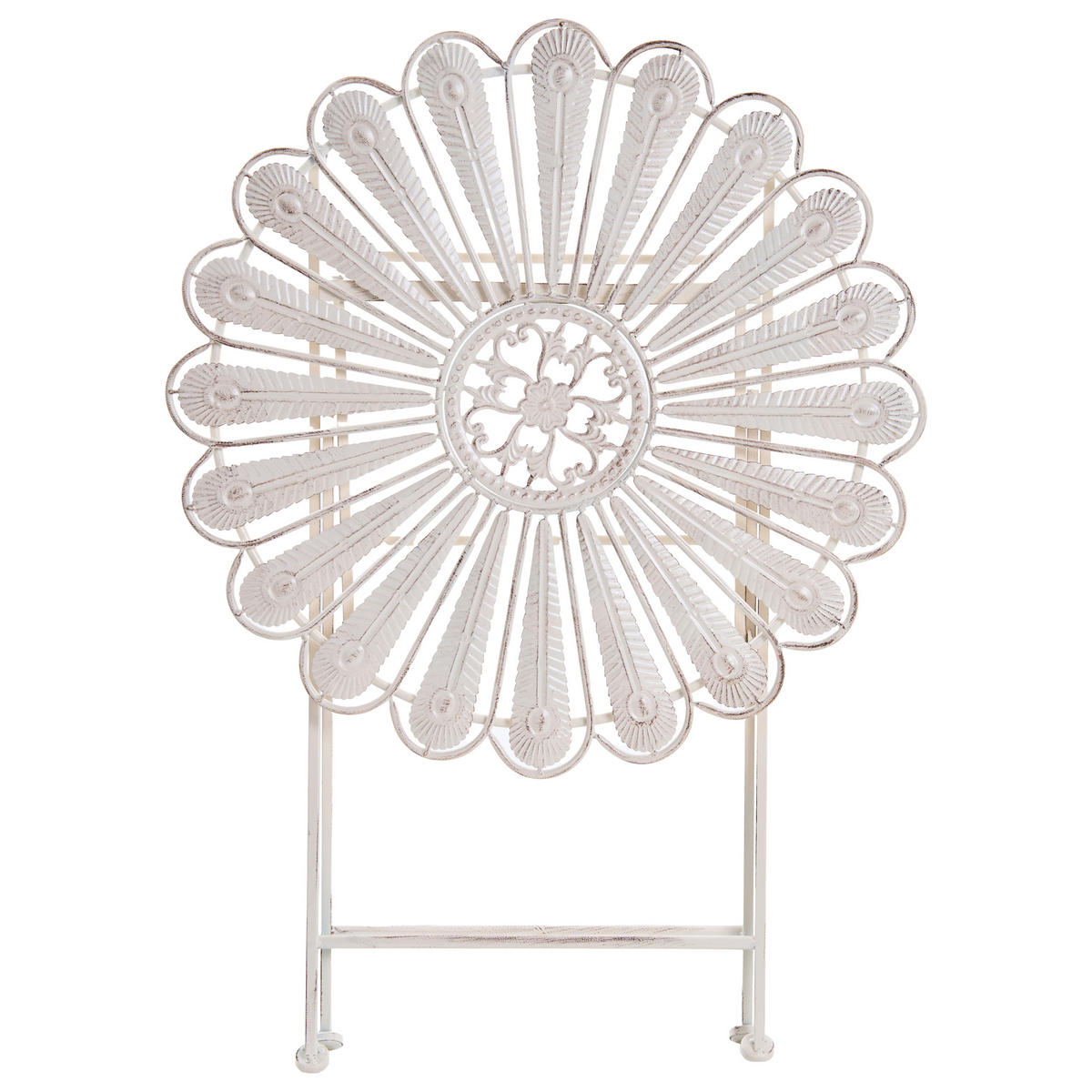 BISTRO STOLEK 71/71 cm Kov Krémově bílý Pavia - bílá, kov (71/71/76cm) - Beliani