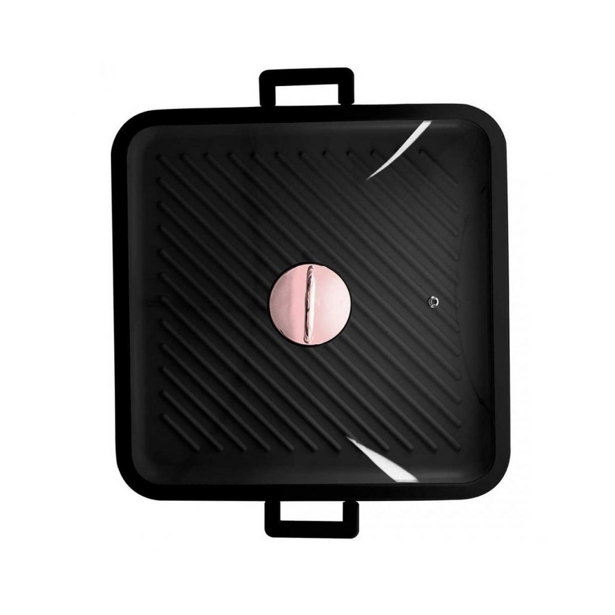 GRILLPFANNE Schwarz 34/34/4.5 cm BH7789 - Schwarz, Metall (34cm) - Berlinger Haus