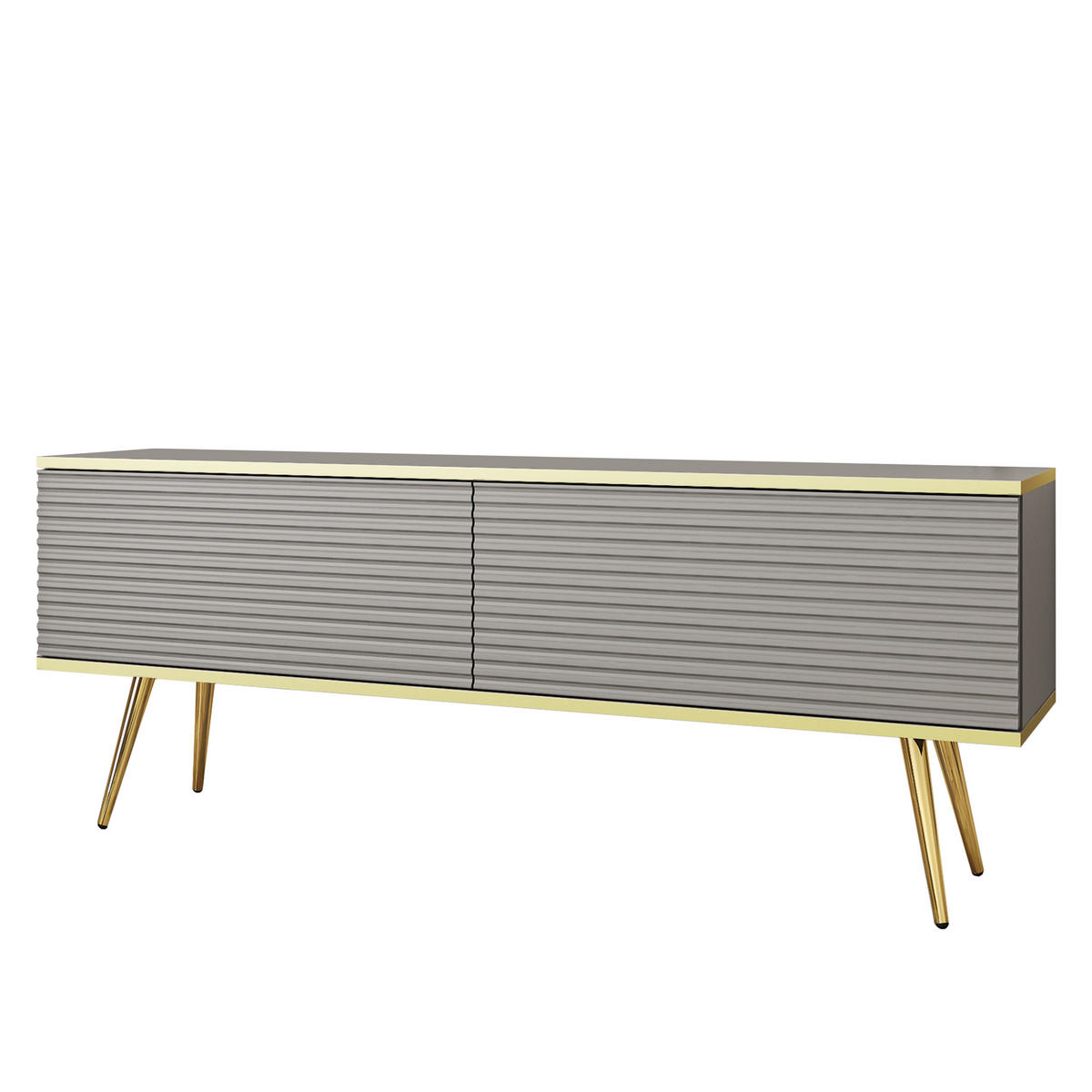 LOWBOARD VENEZIA 135/30/32 cm, Grau - Grau, Holzwerkstoff (135/30/32cm) - MASSENO