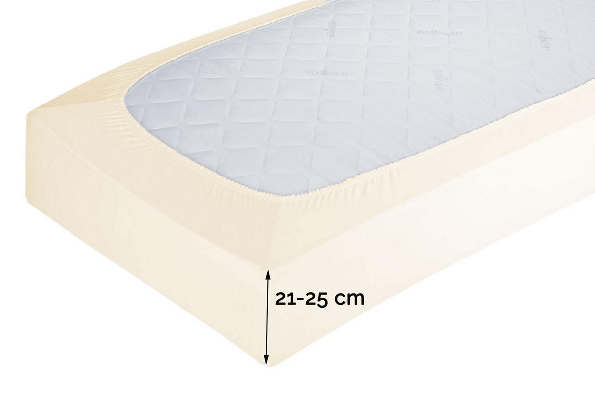 SPANNBETTLAKEN, 100x200 cm, 100% Baumwolle, Gelb - Goldfarben, Textil (100/200cm) - Zollner