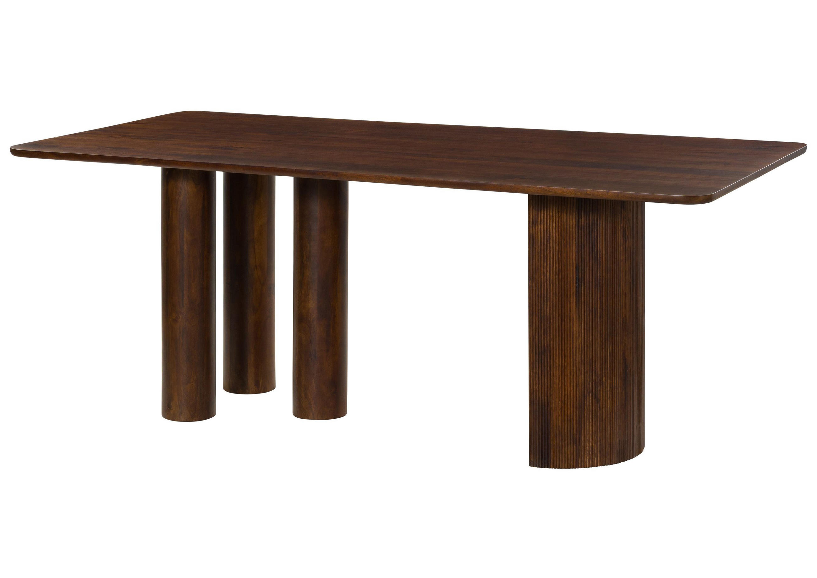ESSTISCH Mango 200x100x77 dunkelbraun lackiert FLORENZ #211 - Dunkelbraun, Holz (100/200/77cm) - Massivmoebel24