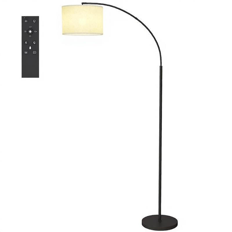STEHLEUCHTE 104.2/32/180.6 cm Schwarz mit Fernbedienung (nur mit Bogen-Stehlampe,Nicht enthalten Batterie) - Schwarz, Metall (104.2/32/180.6cm) - Oxeza