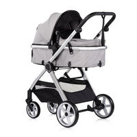 KINDERWAGEN 2 in 1 Vista hellgrau Wickeltasche, Fußabdeckung, Korb, Gurt - Grau, Metall (90/63/108cm) - Chipolino
