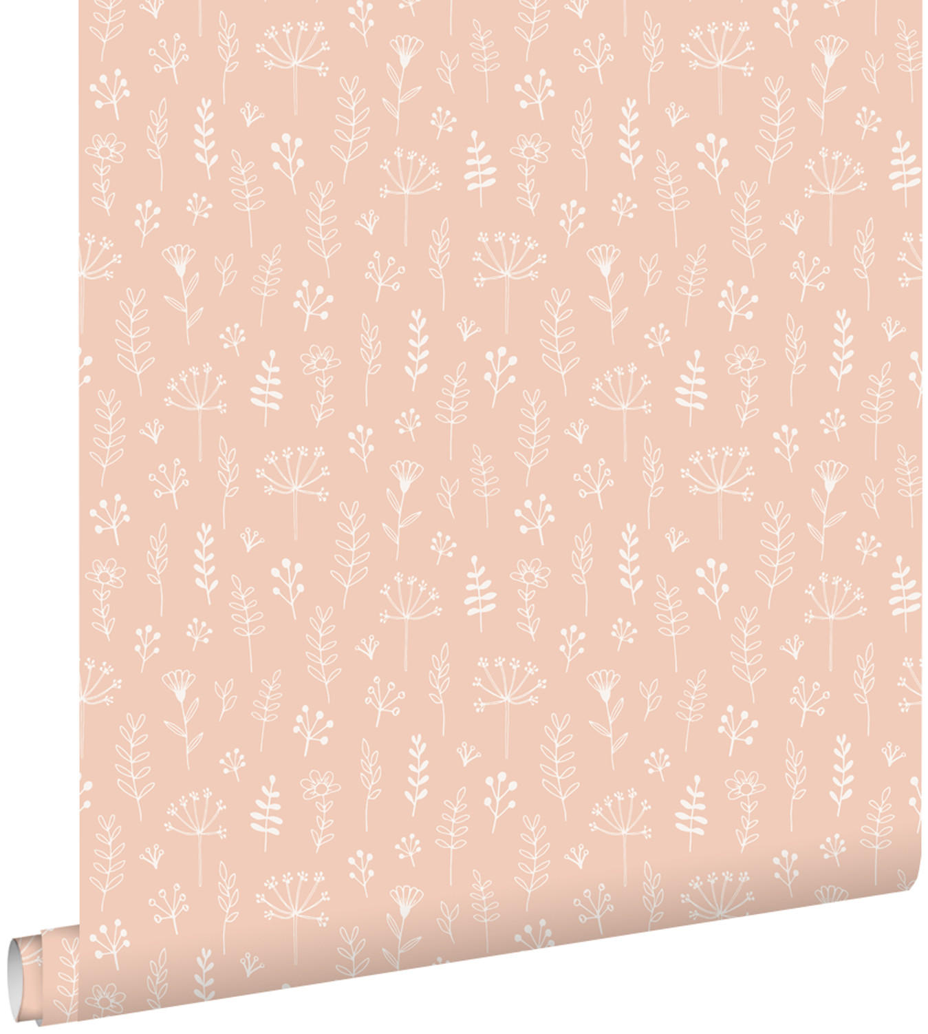 TAPETE Blumenmuster 53 cm x 10.05 m - Pink, Papier (53/0.1cm) - ESTAhome