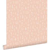 TAPETE Blumenmuster 53 cm x 10.05 m - Pink, Papier (53/0.1cm) - ESTAhome