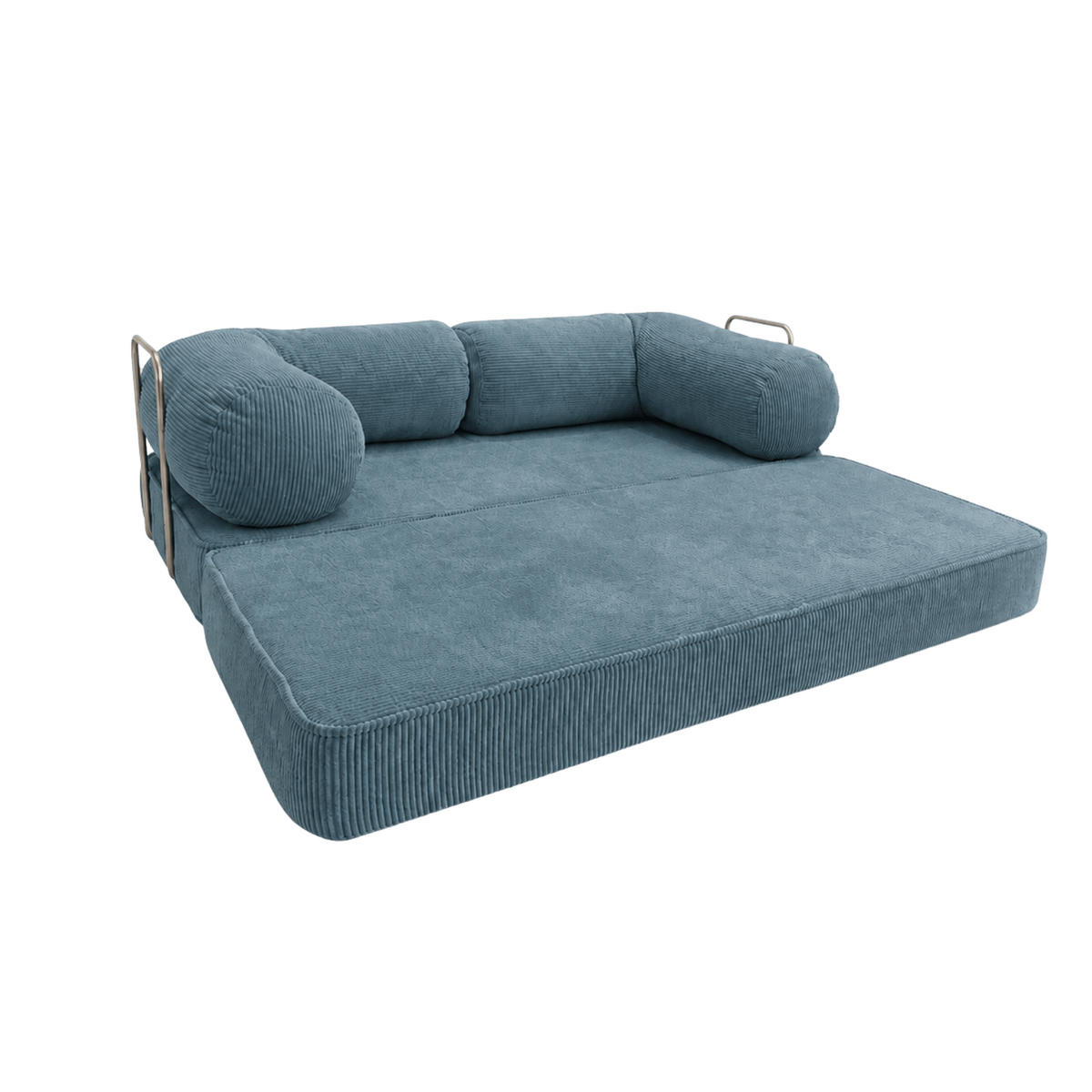 ELEGANTES Sofa im minimalistischen Design Türkis - Türkis, Textil (200/70/100cm) - SURB