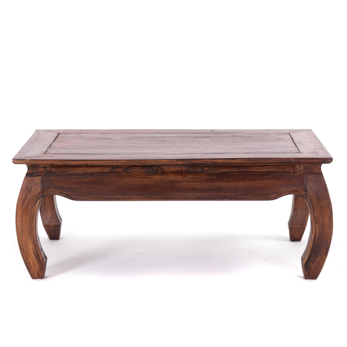 OPIUMTISCH EAST 100 Mahagoni Recyclingholz massiv 02 hellbraun - Hellbraun, Holz (60/100/41cm) - DESIGN DELIGHTS