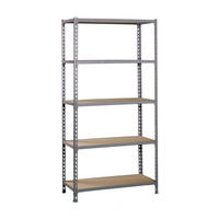SCHWERLASTREGAL Big Muli HxBxT 200 x 120 x 50 cm 5 Fachböden Fachlast 200 kg Grau - Grau, Metall (120/200/50cm) - PROREGAL