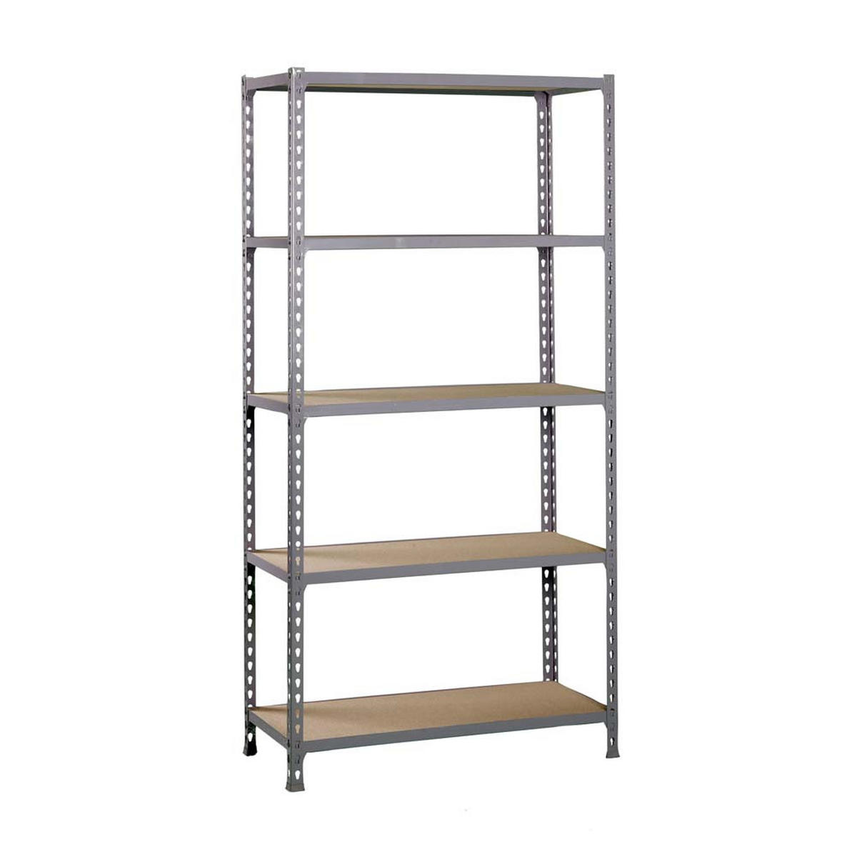 SCHWERLASTREGAL Big Muli HxBxT 200 x 120 x 50 cm 5 Fachböden Fachlast 200 kg Grau - Grau, Metall (120/200/50cm) - PROREGAL