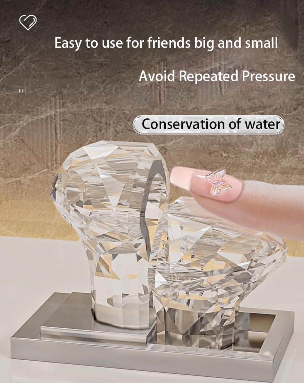 WC-SPÜLTASTE, transparent,4.8/3.6/2.7cm - Klar, Kunststoff (4/4/10cm)