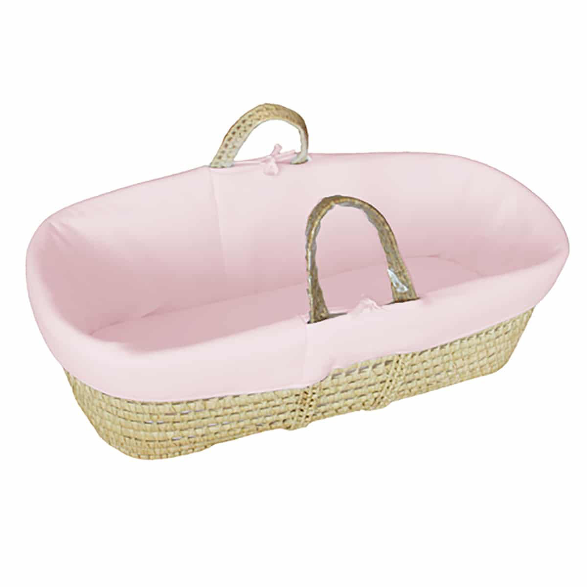 BABYTRAGEKORB Bio-Baumwolle rosa - Hellrosa, Naturmaterialien (29/78cm) - Premiers Moments