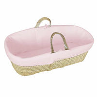 BABYTRAGEKORB Bio-Baumwolle rosa - Hellrosa, Naturmaterialien (29/78cm) - Premiers Moments