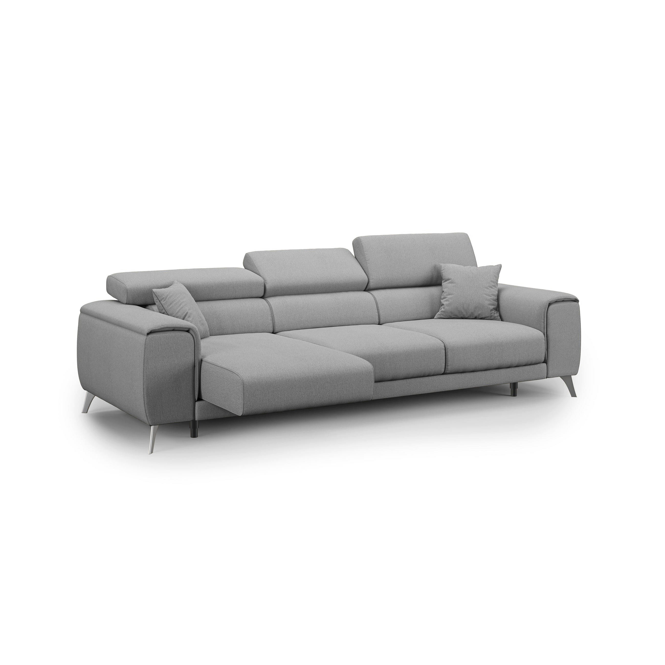 LINEARSOFA Fusion - Grau, Textil (260/74/102cm) - Divani.store