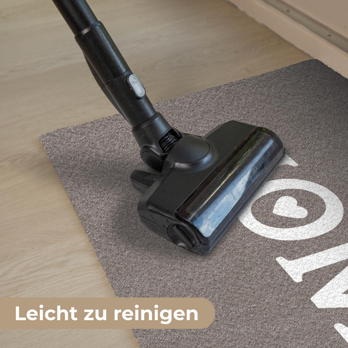 FUSSMATTE Startseite - Text - Taupe Fußabtreter 90x60 cm - Taupe, Kunststoff (90/0.4cm) - MuchoWow