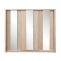 SCHWEBETÜRENSCHRANK MIRA 250/215/60cm 3-türig mit Spiegel Sonoma Eiche - Eichefarben/Sonoma Eiche, Holzwerkstoff (250/215/60cm) - MASSENO