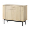 SIDEBOARD Japandies Eichenholzoptik 104 cm - Eichefarben/Schwarz, Holz/Holzwerkstoff (103.5/83.5/39cm) - Selsey