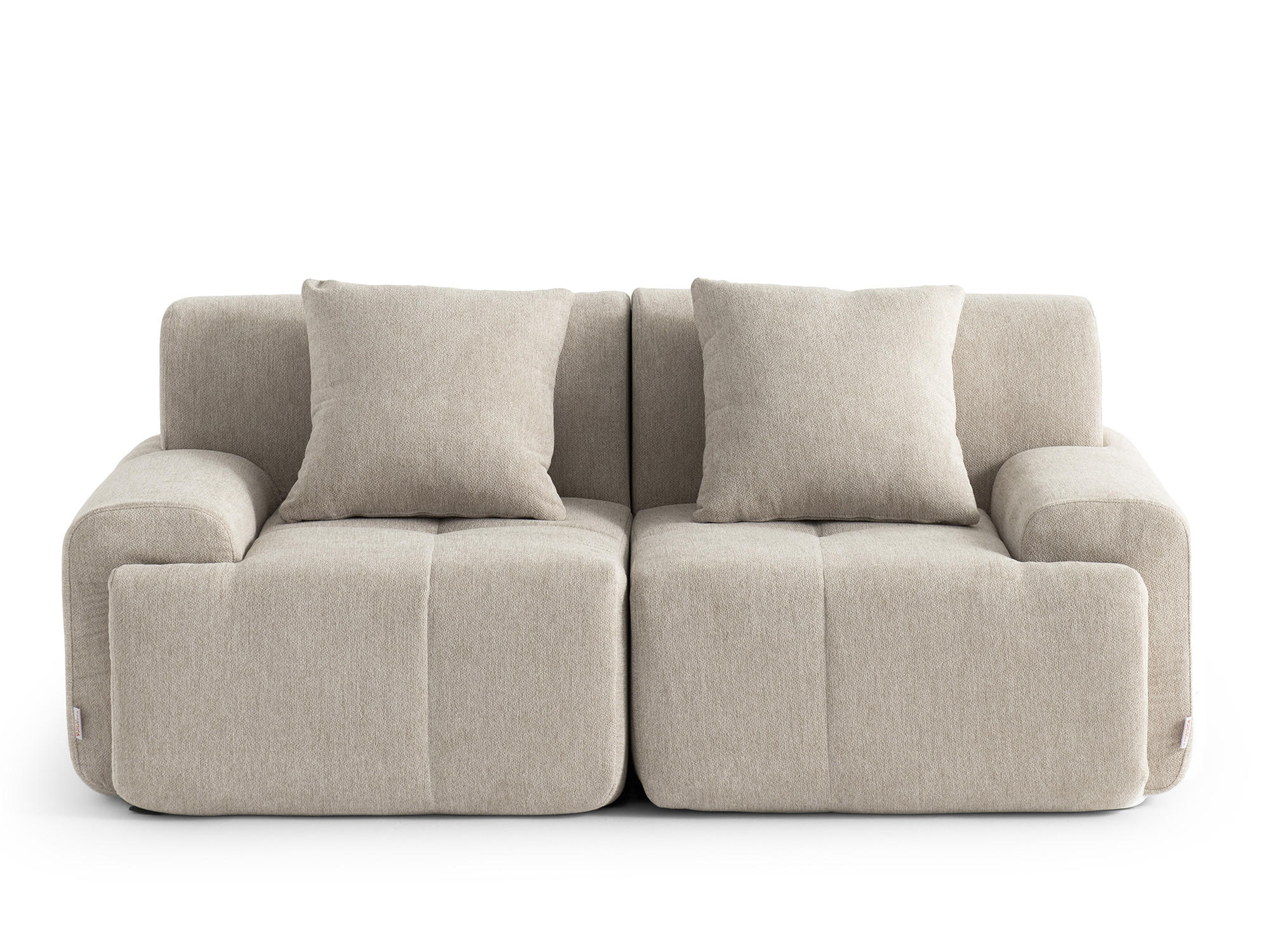 2-SITZER-SOFA Chenille Sandbeige - Sandfarben, Textil (180/73/95cm) - MILYsofa