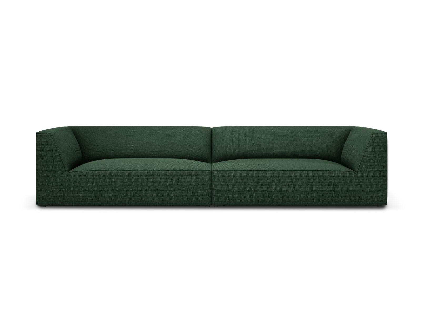 SOFA Ruby aus strukturiertem Stoff grün 4 Sitzplätze - Grün, Textil (302/69/93cm) - Micadoni