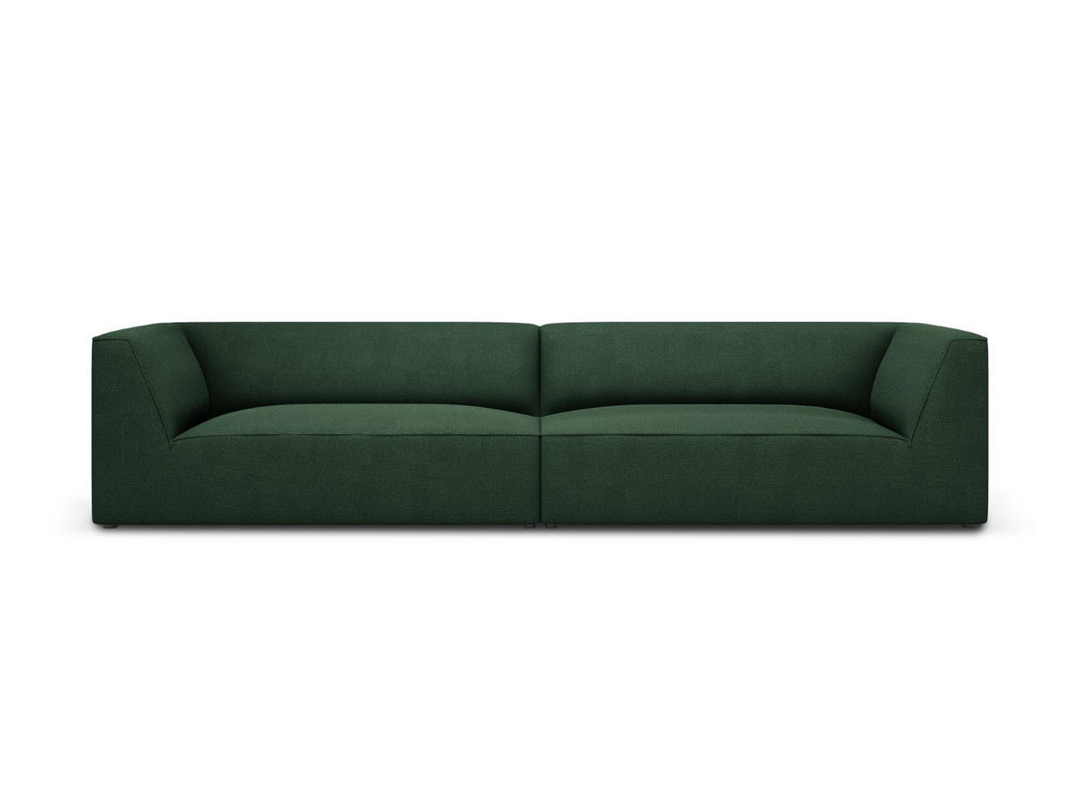 SOFA Ruby aus strukturiertem Stoff grün 4 Sitzplätze - Grün, Textil (302/69/93cm) - Micadoni