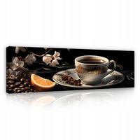 BILDER Küche Kaffee Leinwandbild 145x45 - Multicolor, Holzwerkstoff (145/45cm) - Wallarena
