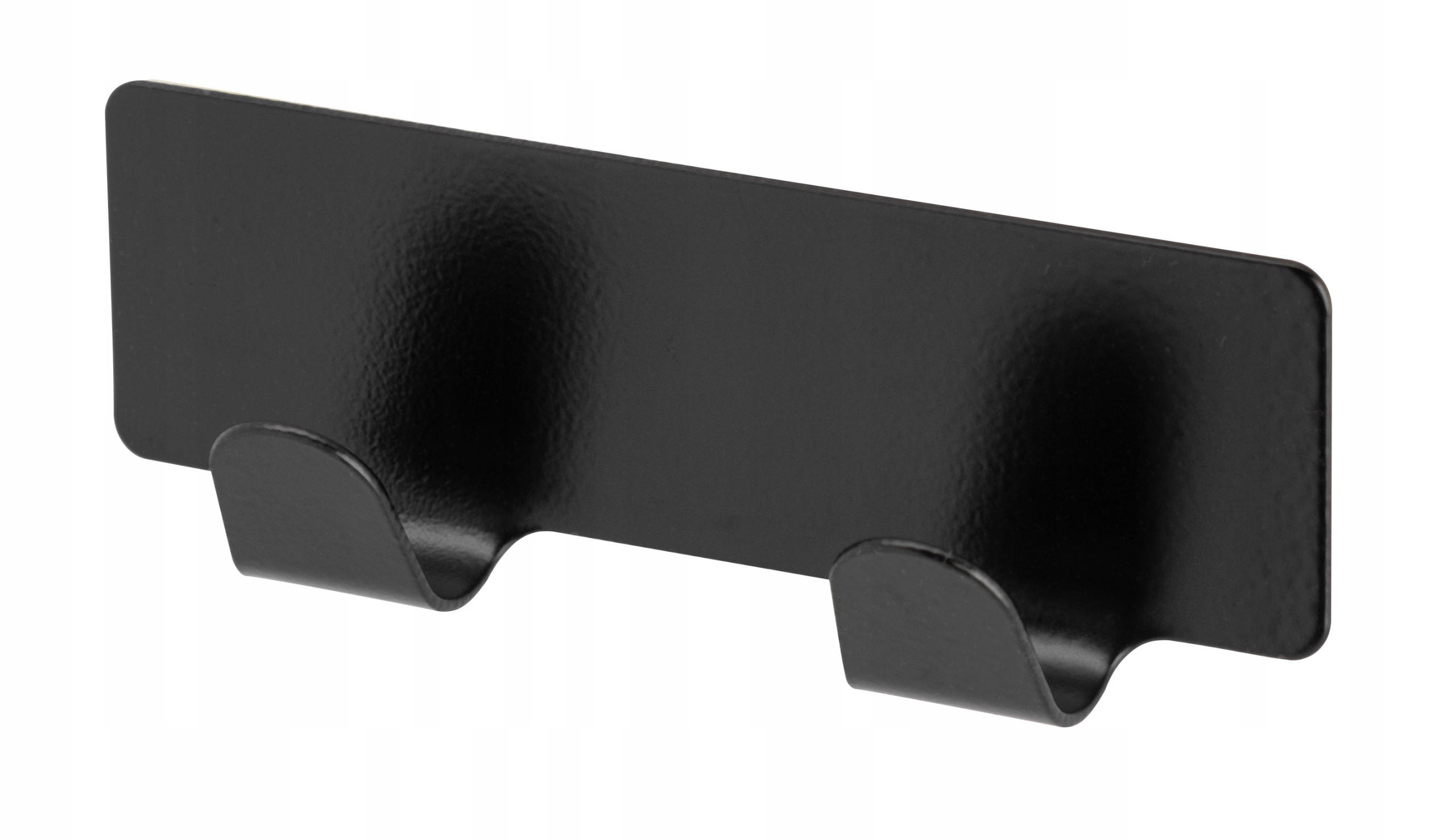 KLEIDERBÜGEL mit 2 Haken, schwarz - Schwarz, Metall (8/3cm) - KADAX