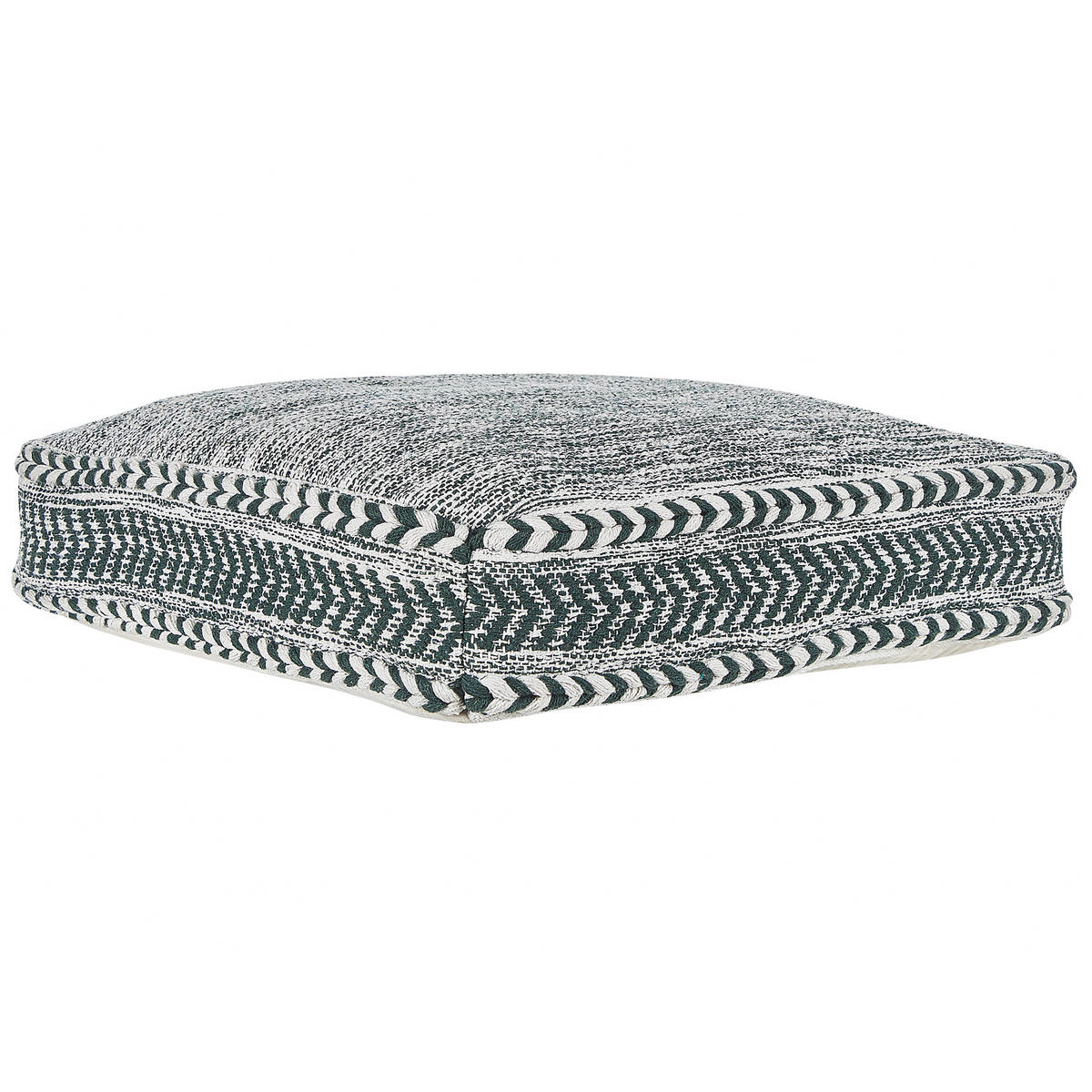 POUF Birch 60/60/12 cm - Grün, Naturmaterialien (60/12/60cm) - Beliani