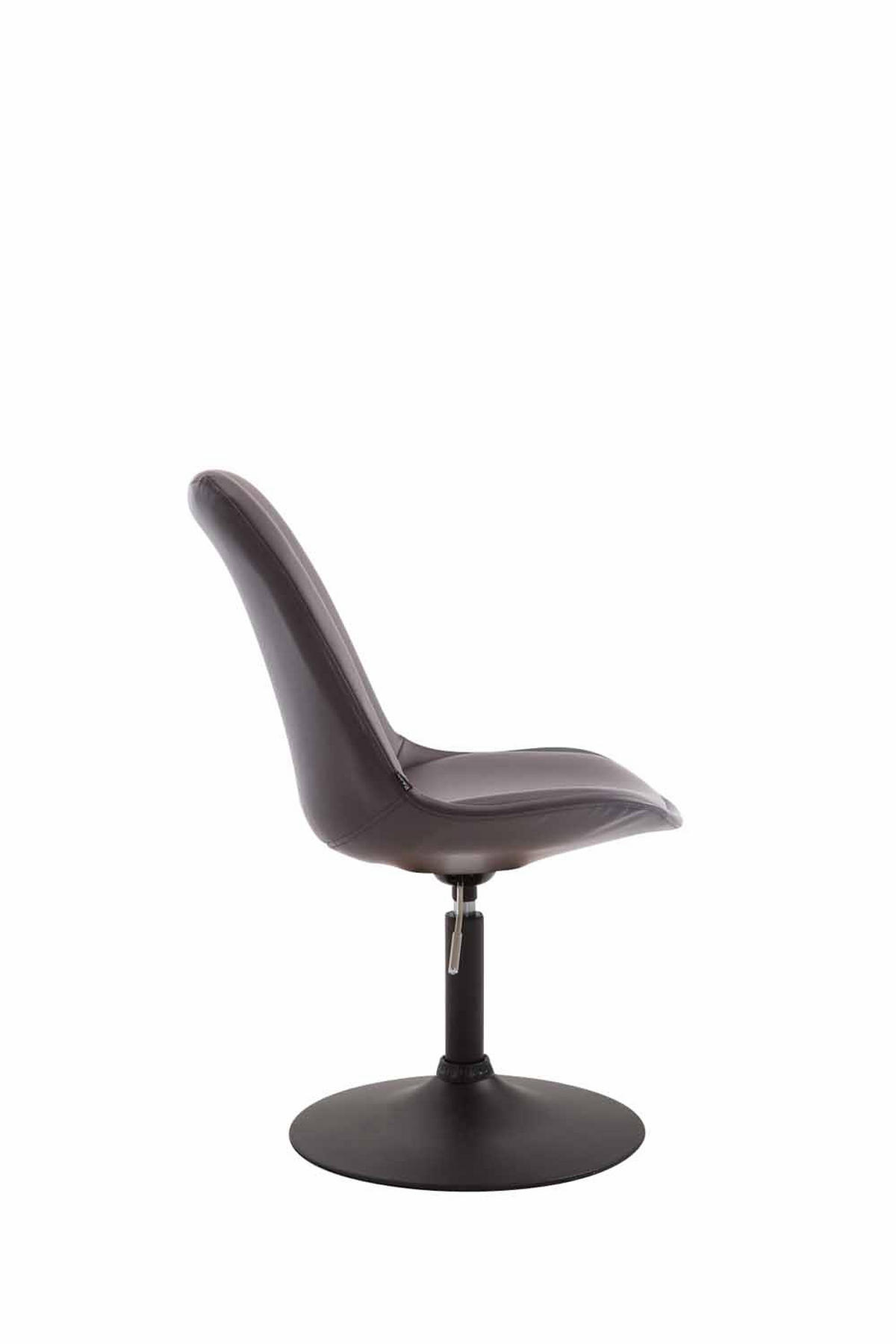 DREHSTUHL Lederlook braun - Schwarz/Braun, Textil/Metall (48/76/57cm) - CLP