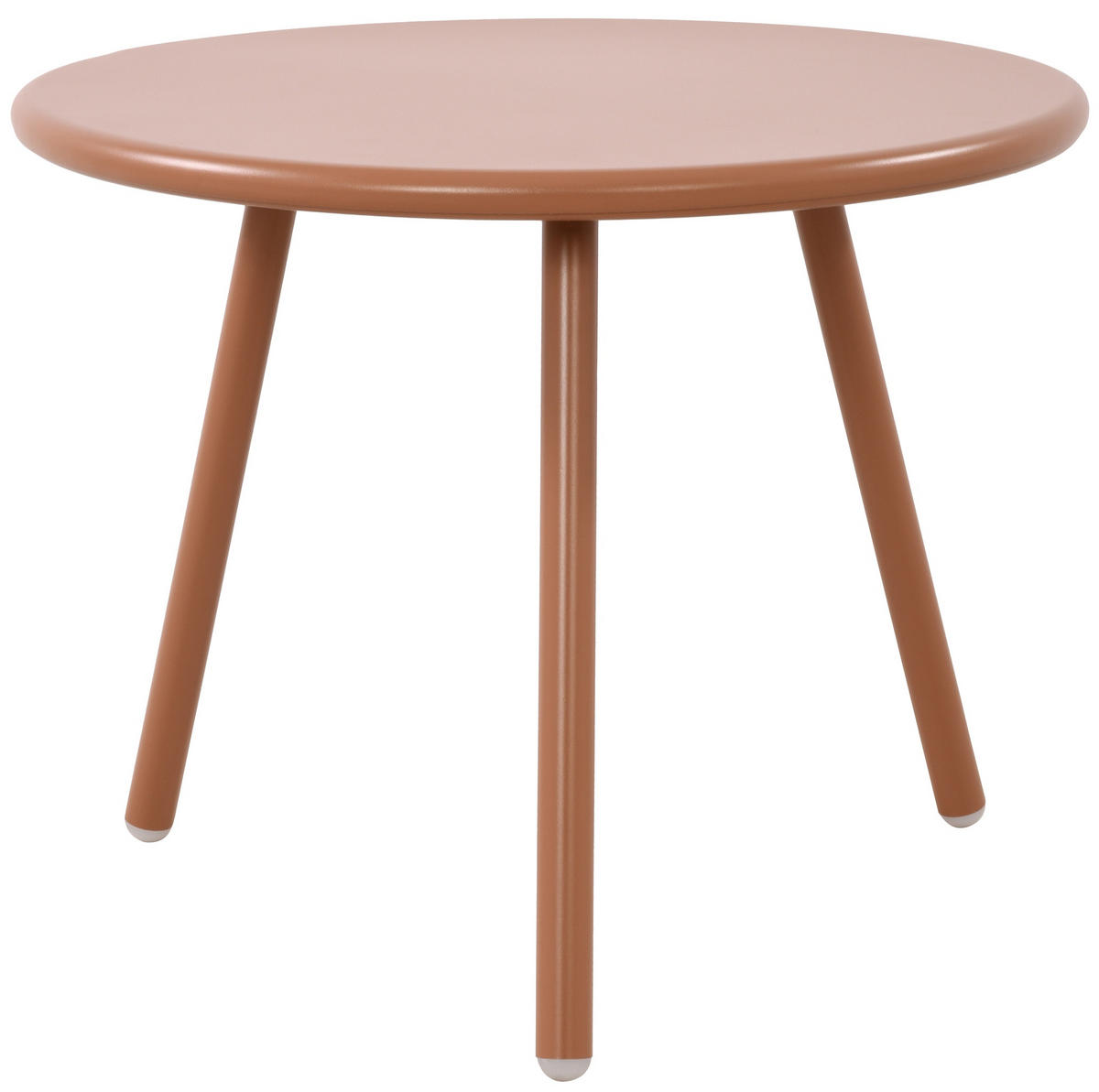 COUCHTISCH rund 50 cm Kunststoff terracotta - Terra cotta, Kunststoff/Metall (50/50/40cm) - CLP