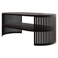 COUCHSITCH Fikoli Oval I - Schwarz, Holzwerkstoff/Metall (100/50/40cm) - MIRJAN24