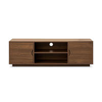 TV-LOWBOARD Sven 140cm, 2 türen Walnuss-Finish Skandinavisches - Nussbaumfarben, Holzwerkstoff (140/45/40cm) - Sicaan