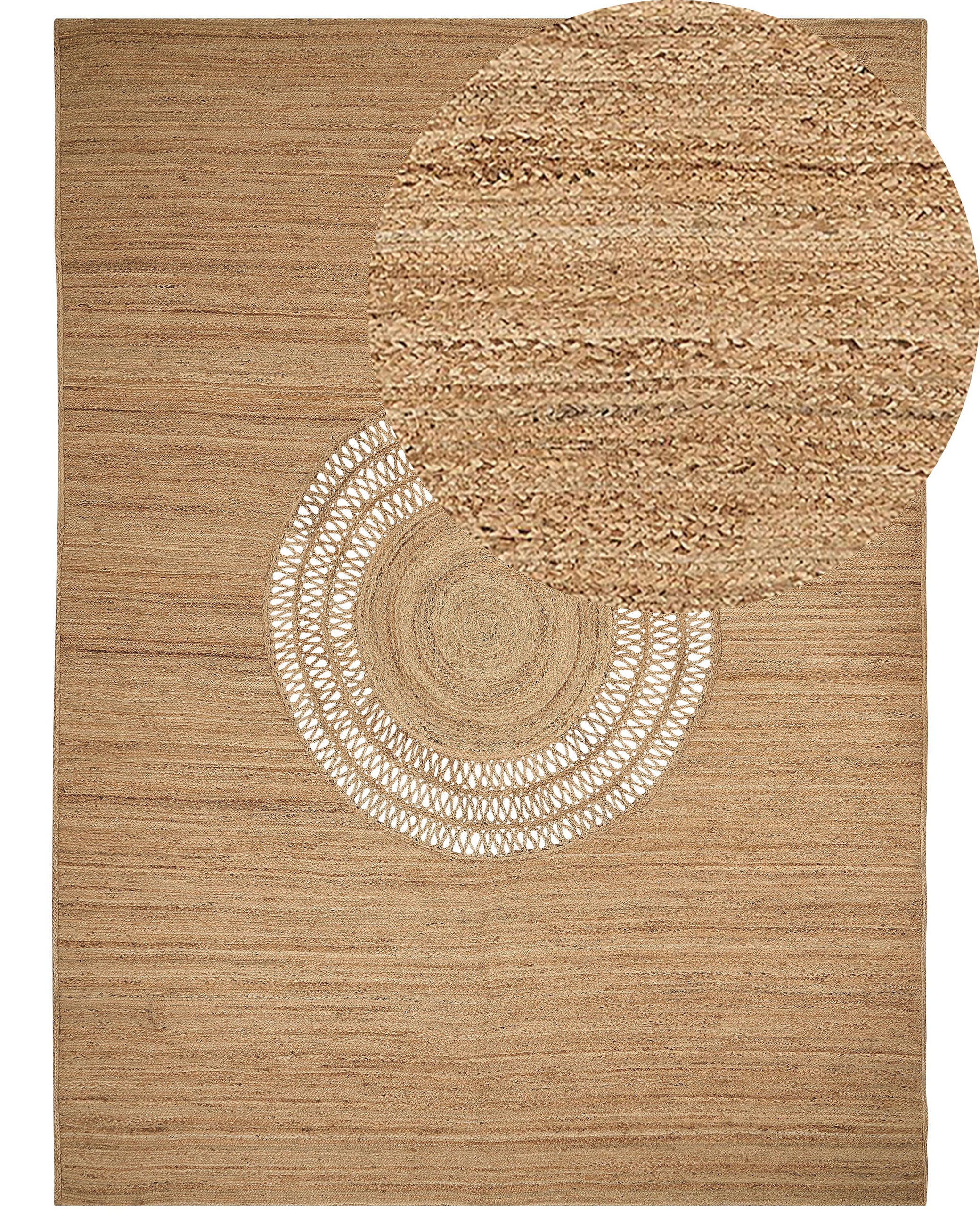 TEPPICH geflochten Beige 300/400 cm Bogazoren - Beige, Naturmaterialien (300/400cm) - Beliani