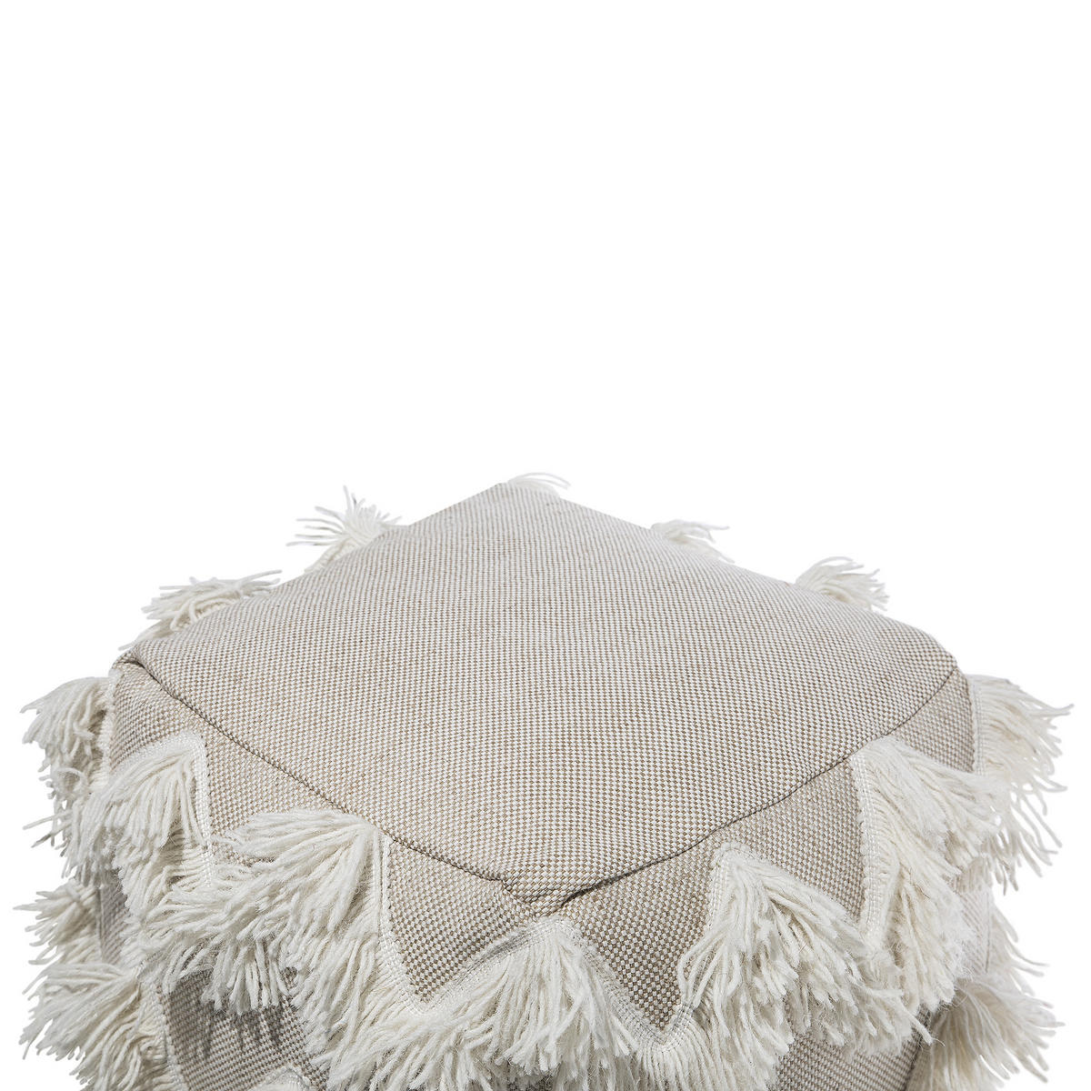 POUF Nashik 44/45/44 cm - Beige, Textil (45/44/44cm) - Beliani