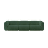 MODULÁRNÍ pohovka MIRA-S2, 3místná, 319 × 89 × 70 cm, zelená, manšestr - černá/šalvějově zelená, kompozitní dřevo/textil (319/70/89cm) - ALTDECOR