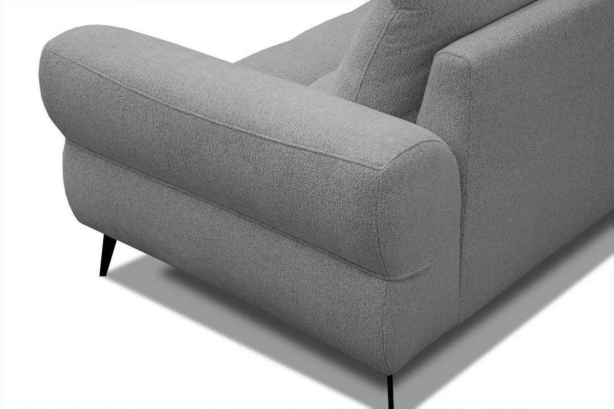 ECKSOFA SALVINI 4-Sitzer, grau - Schwarz/Grau, Holzwerkstoff/Textil (158/292cm) - Courtois Laville