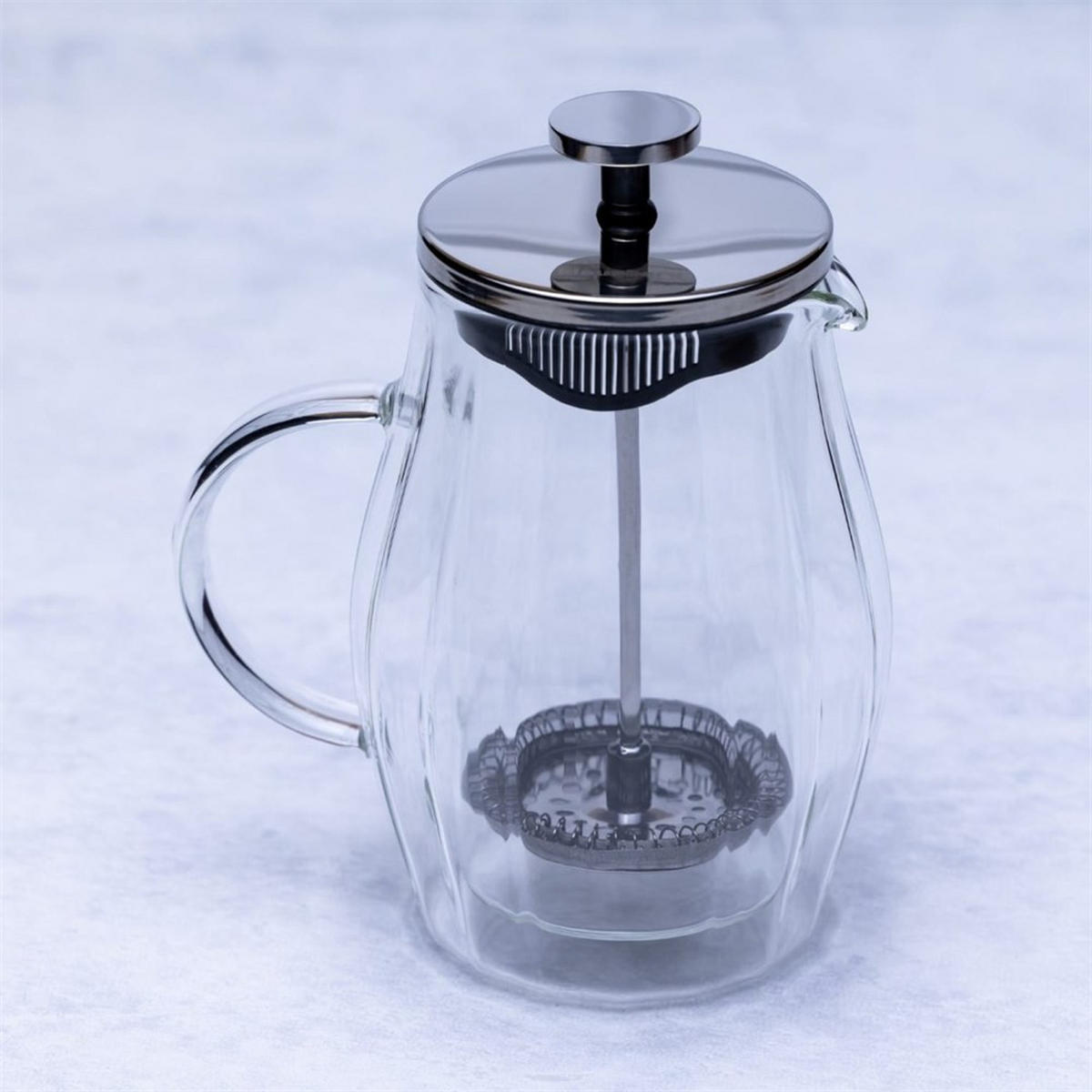 TEEKANNE Silber 10/10/20 cm KB7682 - Silberfarben, Glas (0.35L) - Klausberg 
