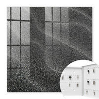 SCHLÜSSELBOX Weiß 30x30 cm – Türöffnung nach rechts - Schimmernde Wellen - Schwarz, Metall (30/30/5cm) - TULUP