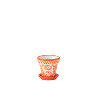 BLUMENTOPF GRANADA PATTERN - Töpferei - Orange - S - Ø 21 cm - Multicolor, Keramik (21/19cm) - J-Line