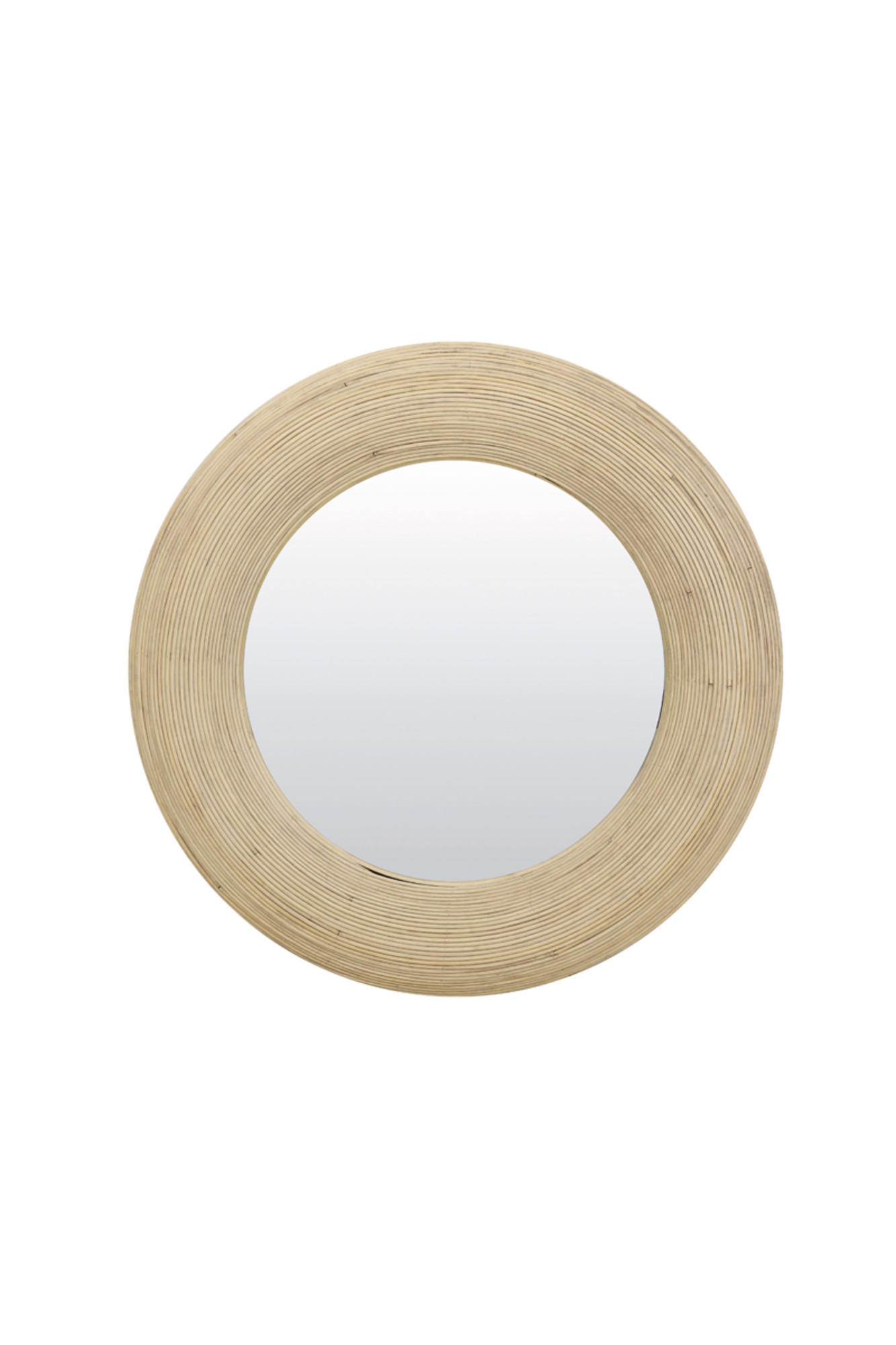 SPIEGEL Piedre Braun Ø71/71 cm - Hellbraun, Holz (4.5/71/71cm) - Light & Living
