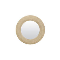 SPIEGEL Piedre Braun Ø71/71 cm - Hellbraun, Holz (4.5/71/71cm) - Light & Living