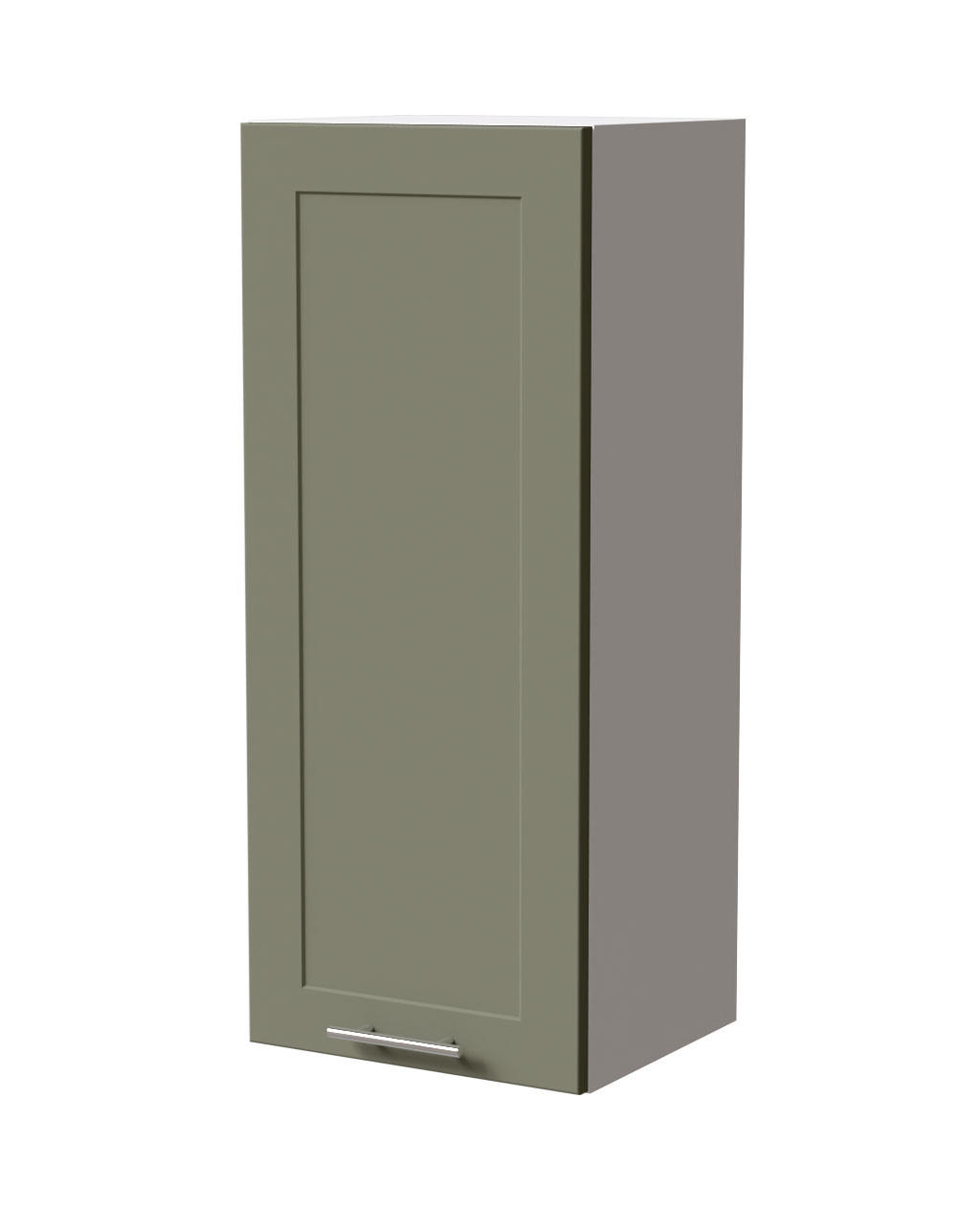 HÄNGESCHRANK Oslo W4/40 Weiß / Reed Green Matt 40 / 32,5 / 96cm - Weiß/Grün, Holz/Holzwerkstoff (40/96/32.5cm) - Feldmann-Wohnen