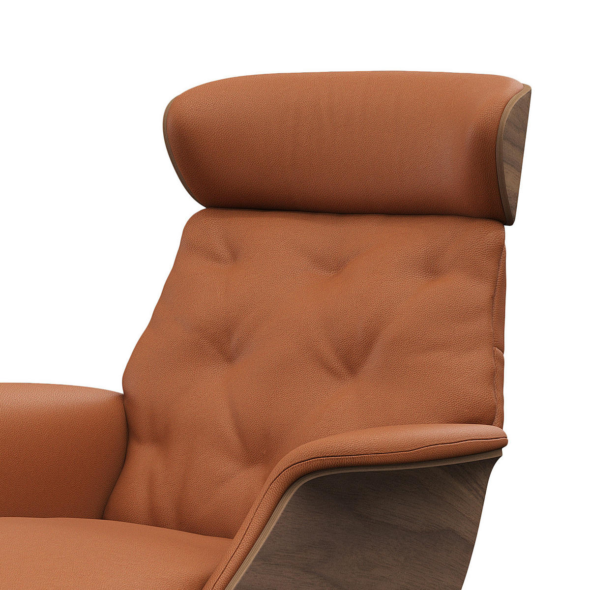 RELAXLIEGE - Echtleder - Kastanienfarben/Chromfarben, Leder/Metall (83/103/147cm) - home24