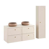 BADMÖBEL 120.6cm Sanae 2er-Set Sandbeige - Beige, Holzwerkstoff (120.6/59/46cm) - Petits-meubles