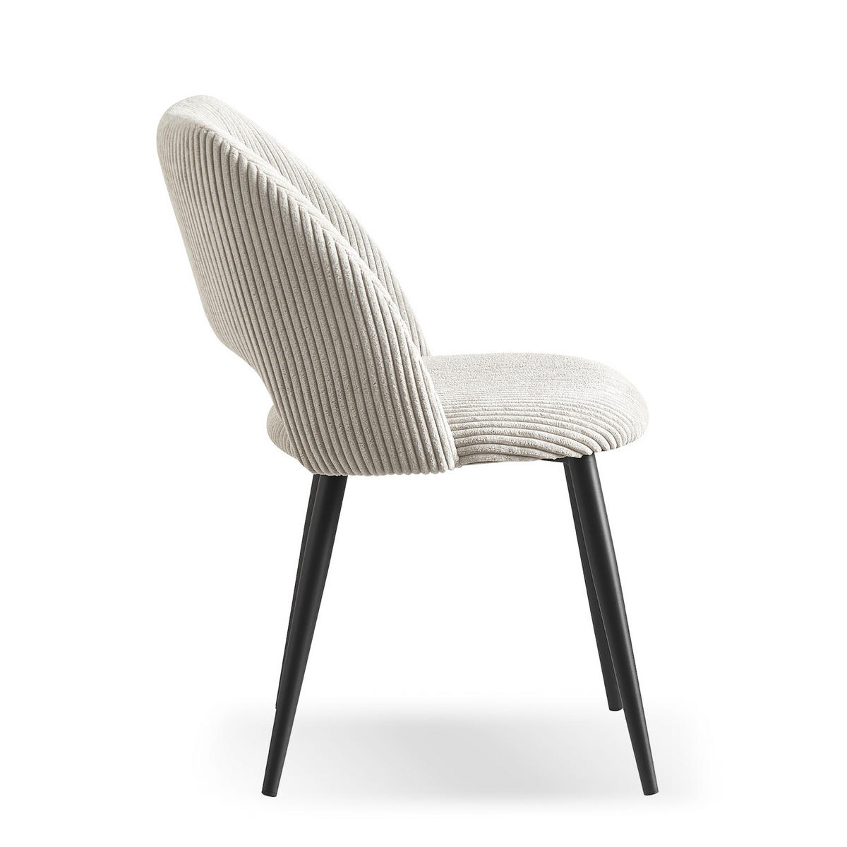 STUHL VICKY Grau 2 Stück - Grau, Textil/Metall (53/80/57cm) - B&D Home