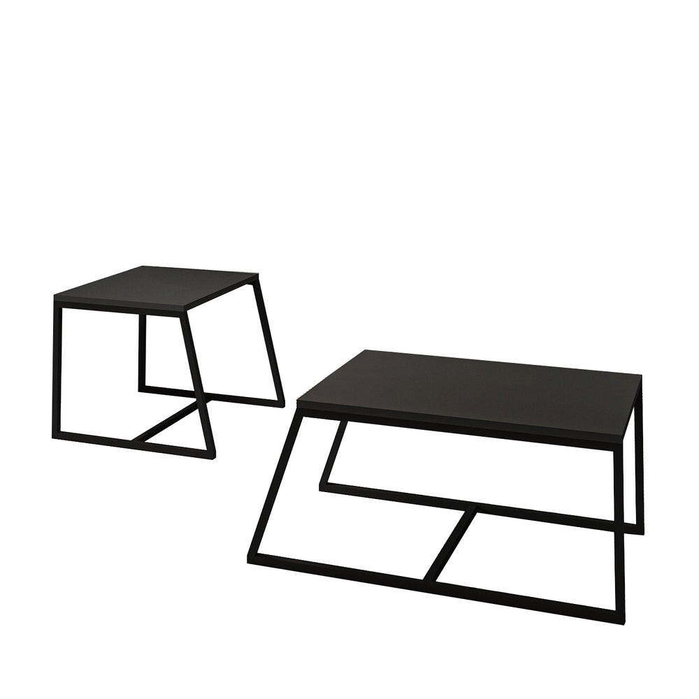 COUCHTISCH 2er Set Between Anthrazit mit Metall Füße - Anthrazit, Holzwerkstoff/Metall (50/88/38cm) - moebel17