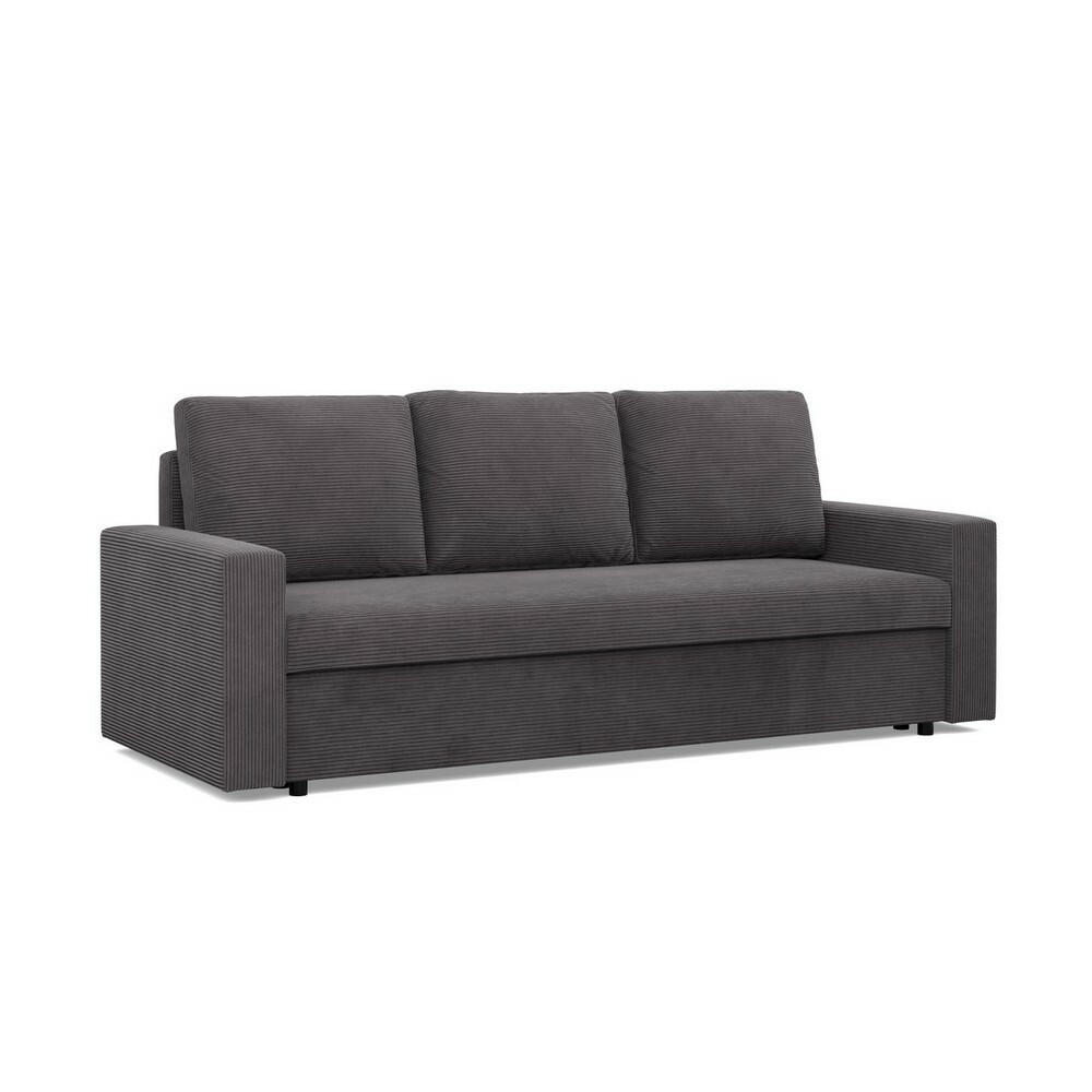 SOFA Neo mit gerader Armlehnen dunkelgrau - Dunkelgrau, Textil (220/92/92cm) - SIMKAM Furniture