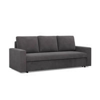 SOFA Neo mit gerader Armlehnen dunkelgrau - Dunkelgrau, Textil (220/92/92cm) - SIMKAM Furniture