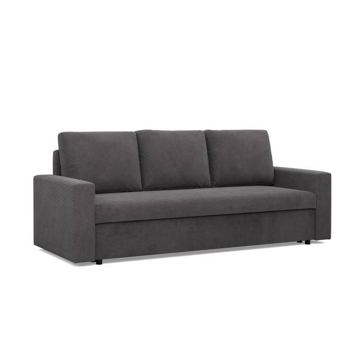 SOFA Neo mit gerader Armlehnen dunkelgrau - Dunkelgrau, Textil (220/92/92cm) - SIMKAM Furniture